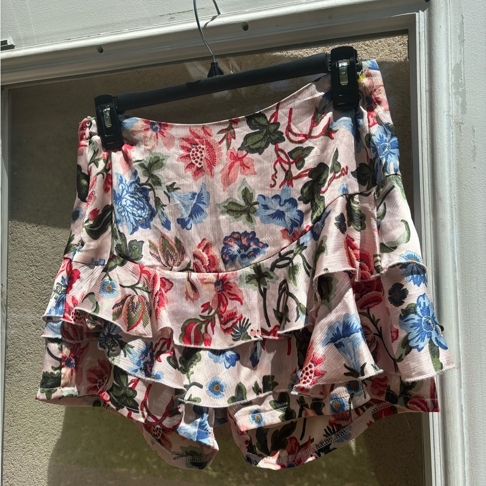 Misguided floral mini skirt